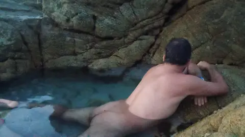I found a pool where I could take a quick dip at night.
