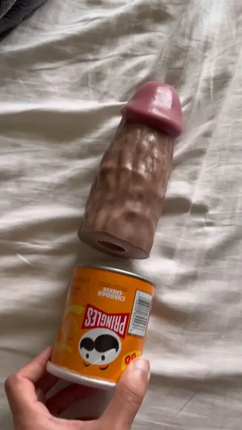 He held the sleeve next to a Pringles can and I said no way… then I took every inch of it