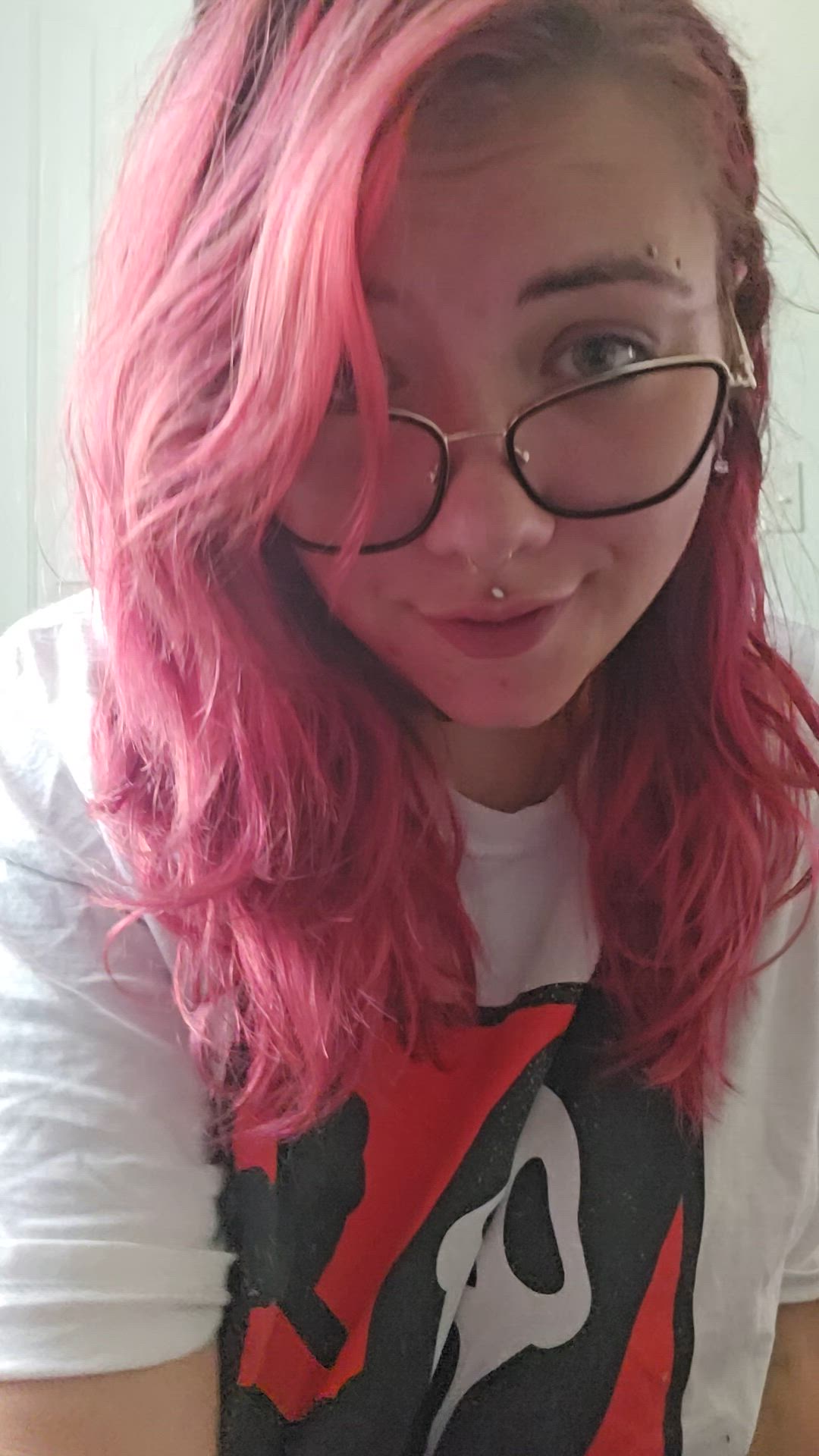 Showing off my pierced nipples with a titty drop