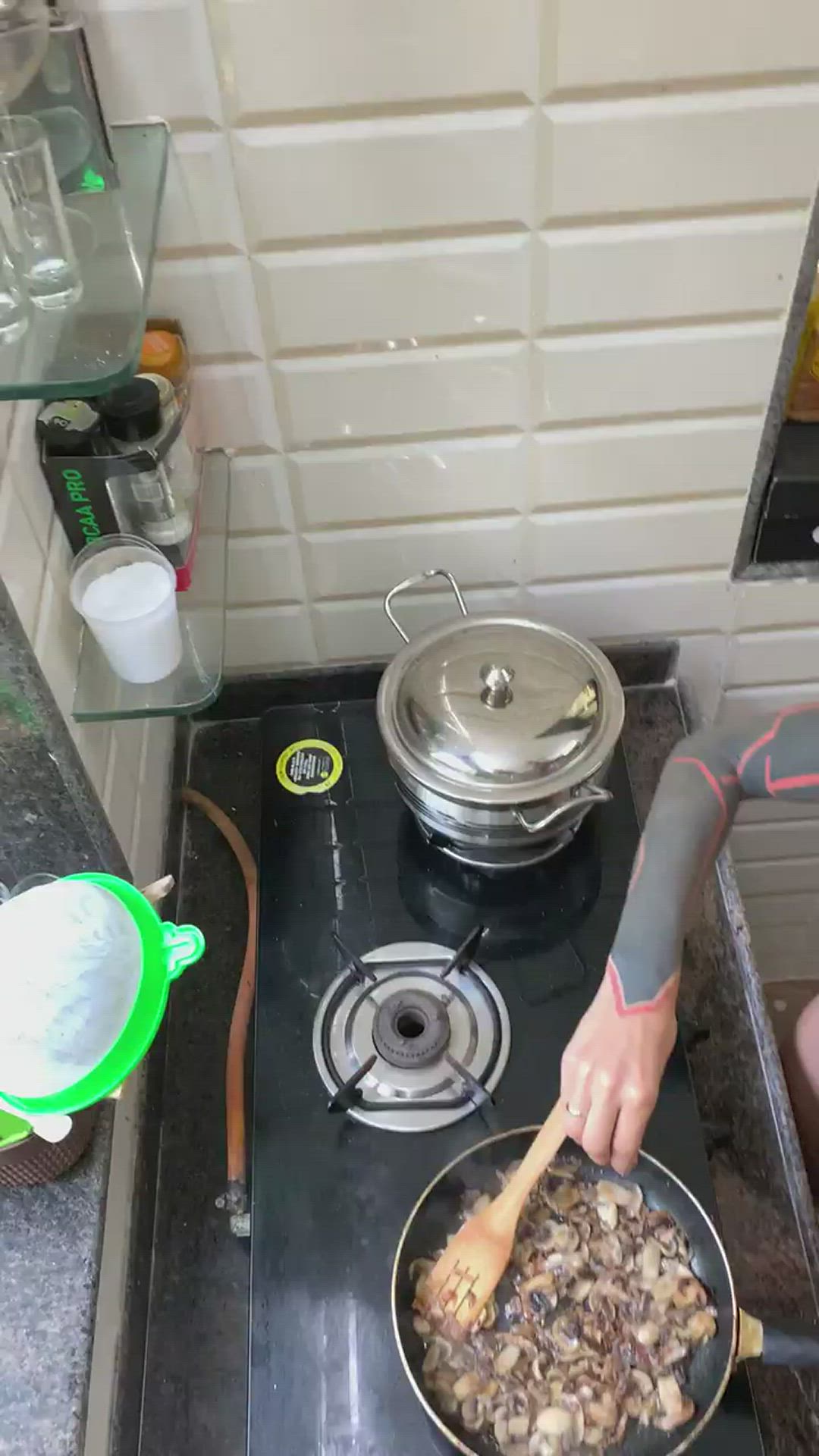 Making dinner first, but we both know what happens after