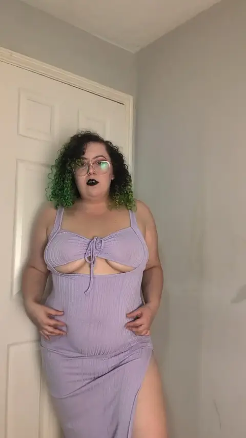 Underboob and a little midriff in this tight dress