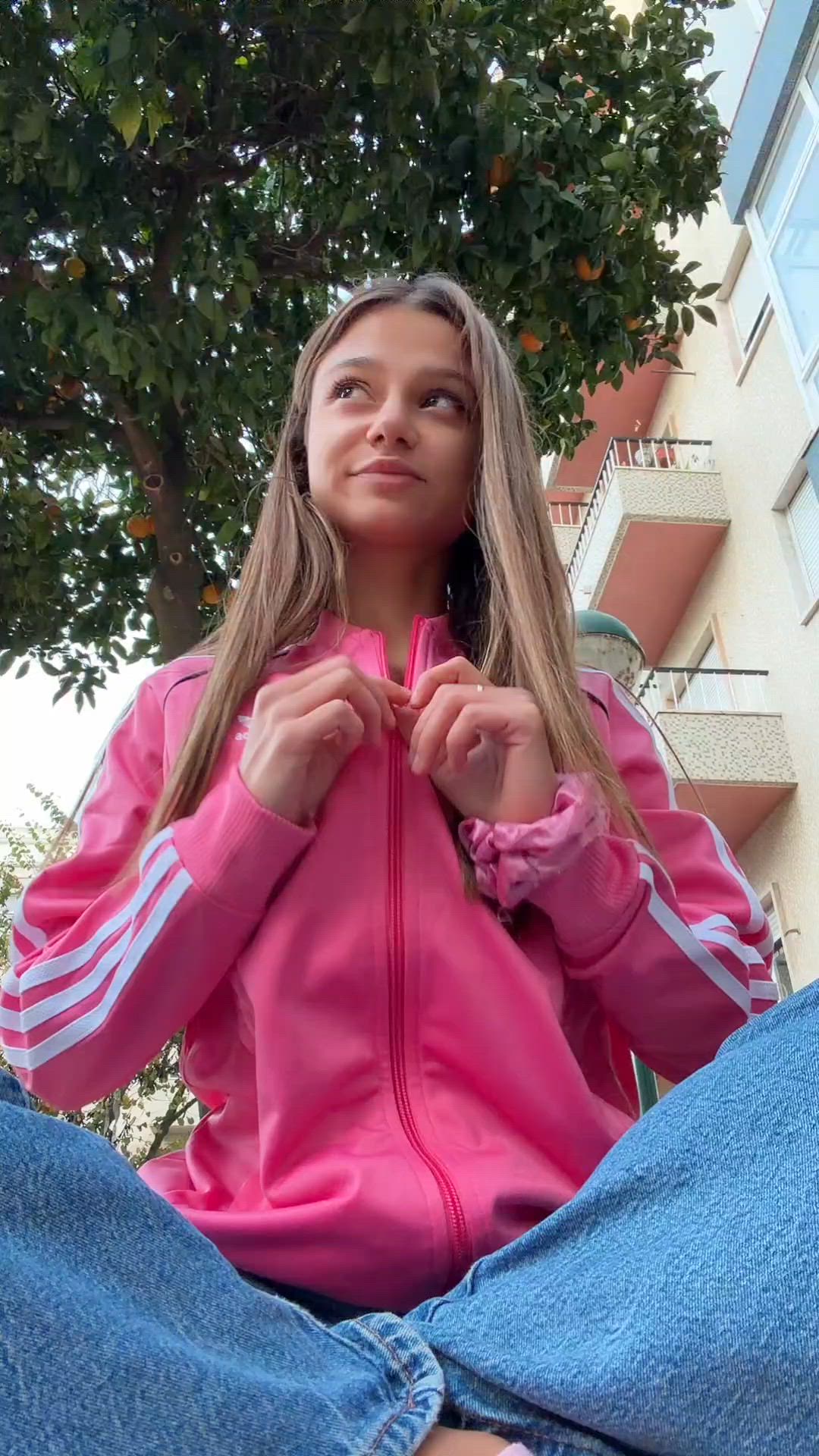 Risky boob flash at the park